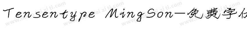 Tensentype MingSon字体转换